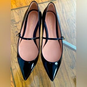 Gianvito Rossi Patent Leather MaryJane pointed toe classic flats Size 38